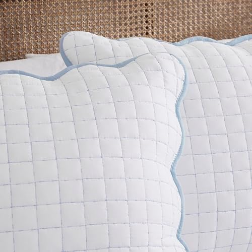 WDCOZY Blue Edge Cal King Quilt Bedding Set 1