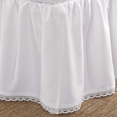 Laura Ashley Home Full Bedskirt - Crochet Ruffle White