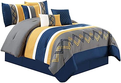 Chezmoi Arden 7-Piece Comforter Set - California King