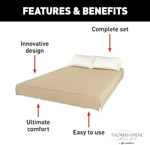 Lippert Easy Zzzs RV Bedding Set Queen Tan