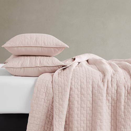 Palassio Pink Cotton Quilt Set Queen Size 3 Piece