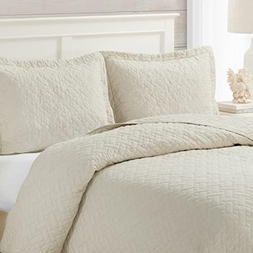 Tommy Bahama Chevron Dune Beige Quilt Set - King