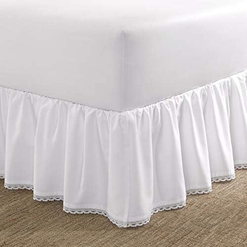 Laura Ashley Home Full Bedskirt - Crochet Ruffle White