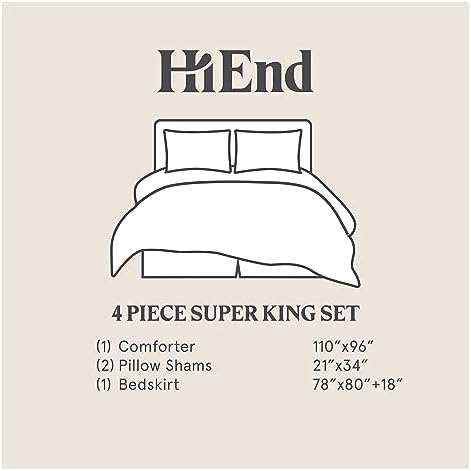 HiEnd Accents Celeste 4 Piece Super King Comforter Set 1
