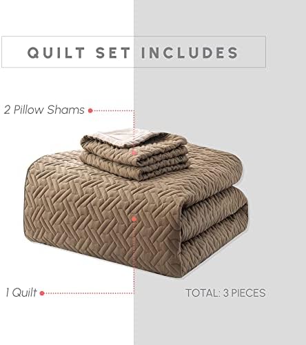 Elegant Comfort Reversible Quilt Set for California King