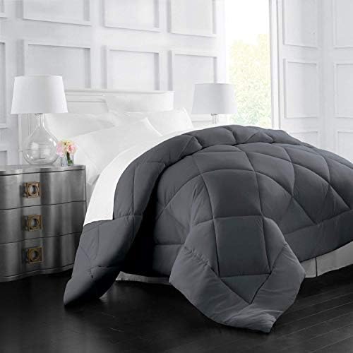 Lupsty Grey Full XL Comforter Set Hotel Luxury