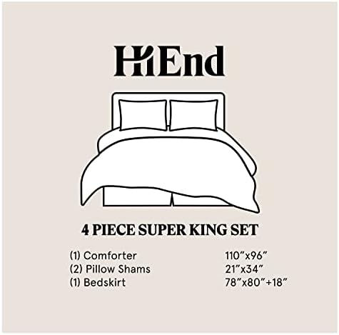 HiEnd Accents Charlotte 4 Piece Super King Comforter Set
