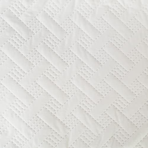 Altatac Reversible Ultra Soft Quilt Set 3 Piece Queen White