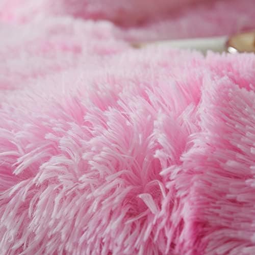 Wajade Plush Pink Comforter Set 3PC Full Size
