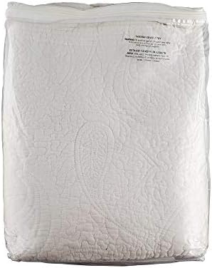 Greenland Home Paisley Quilted Bed Skirt Ivory Full 1