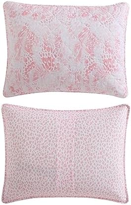 Betsey Johnson Quilt Set Butterfly Ombre Pink Queen