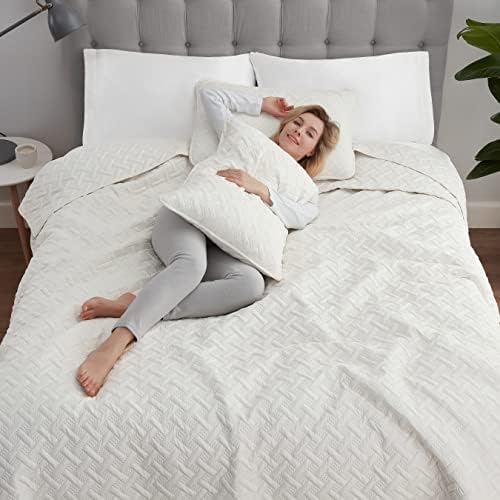 Serta ComfortSure Soft 3-Piece FullQueen Quilt Set Ivory