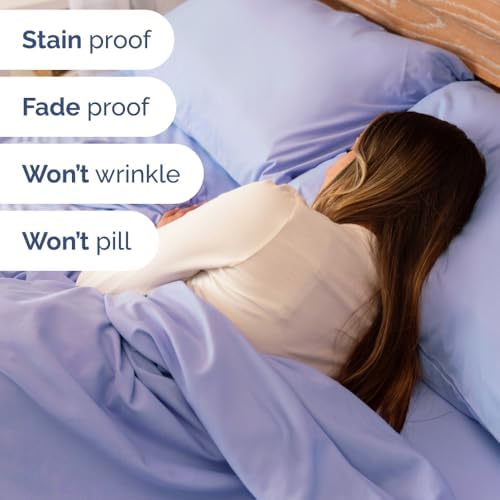 CGK Unlimited Wrap Around Dust Ruffle Bed Skirt 2 Pillowcases - Lavender