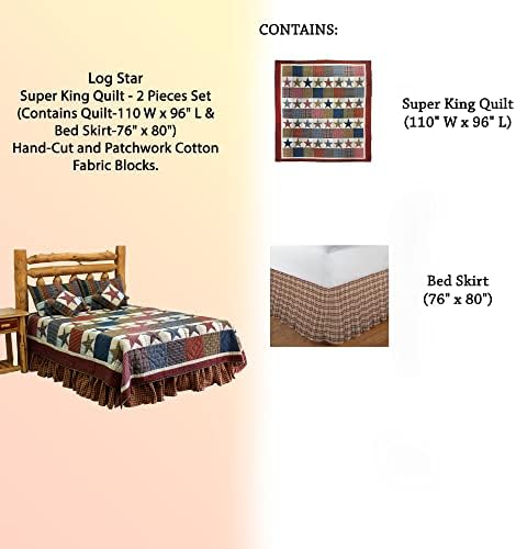 Patch Magic Log Star Super King Quilt Set