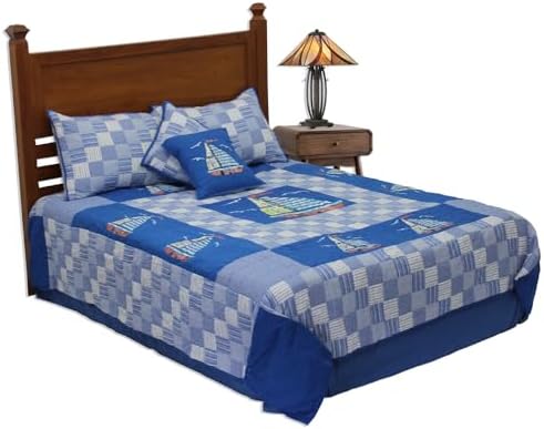 Patchmagic Blue Sail Super King Quilt Set Free Kitchen Set