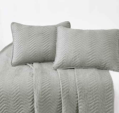 Chezmoi Weaver 3-Piece King Quilt Set in Gray