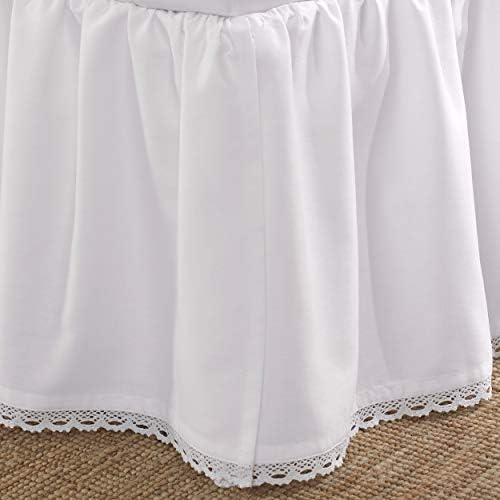 Laura Ashley Home Full Bedskirt - Crochet Ruffle White