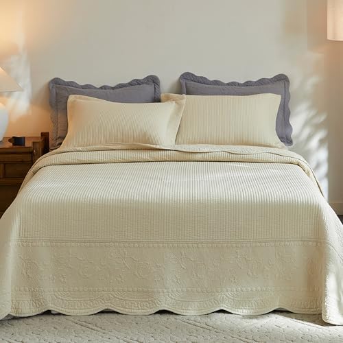 MarCielo 3-Piece Cotton Bedspread Quilt Set