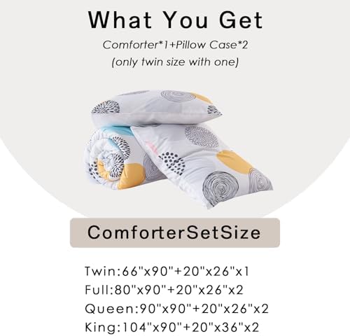 Crossvast 3 Piece Comforter Set with Pillow Cases