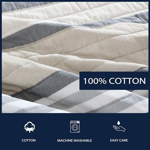 Nautica Queen Quilt Set in Dover Beige