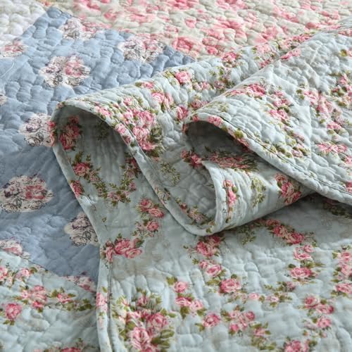 Camandy Cotton Quilt Bedding Set 3 Pieces Reversible