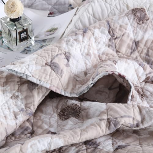 Camandy Cotton Reversible Quilt Bedding Set 3 Pieces King Size