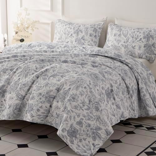 BUPIRD Queen Quilt Set Floral 3 Pieces 1