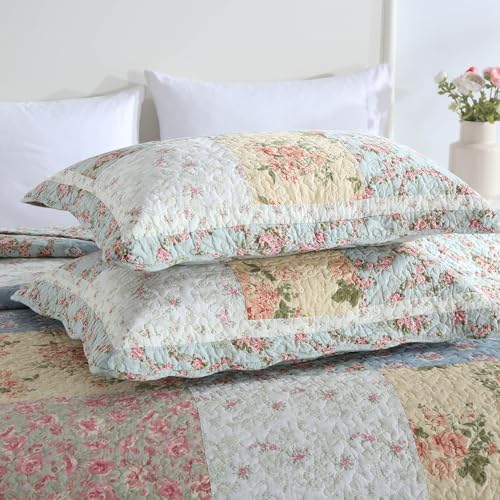 Camandy Cotton Quilt Bedding Set 3 Pieces Reversible