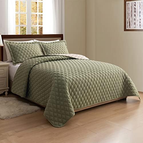 Elegant Comfort Reversible Quilt Set 3-Piece