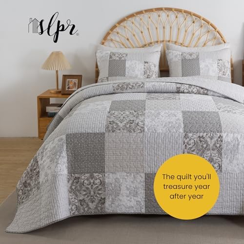 SLPR Silver Linings Cotton Quilt Set - King Size