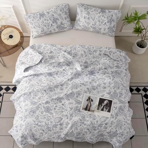 BUPIRD Queen Quilt Set Floral 3 Pieces 1