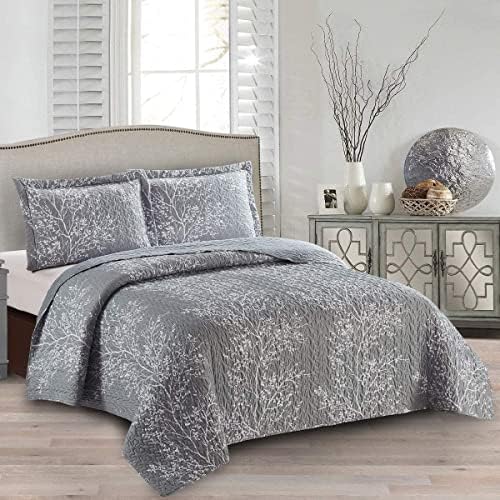 Royal Tradition 7PC Bedspread Set - California King - Odette Grey