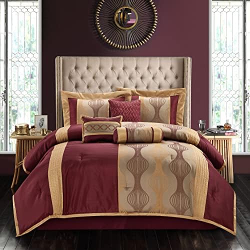 Stratford Park Gold 7-Piece Microfiber Comforter Set 1