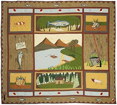 Patch Magic Gone Fishing California King Quilt Set