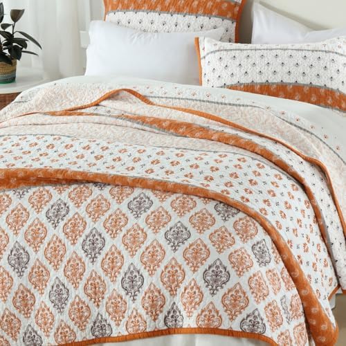Floral Queen Quilt Set 100 Cotton Reversible