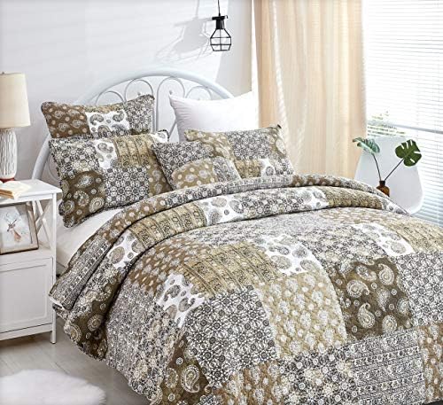 DaDa Bedding Bohemian Cotton Quilt Set - Moroccan Dreams