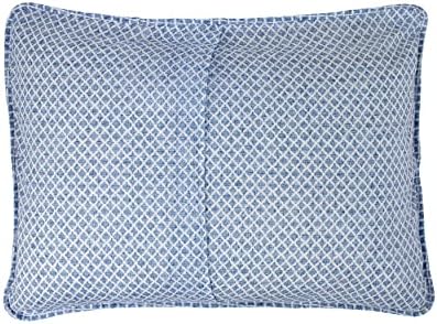 Laura Ashley Twin Quilt Set - Flora Blue Reversible Cotton Bedding