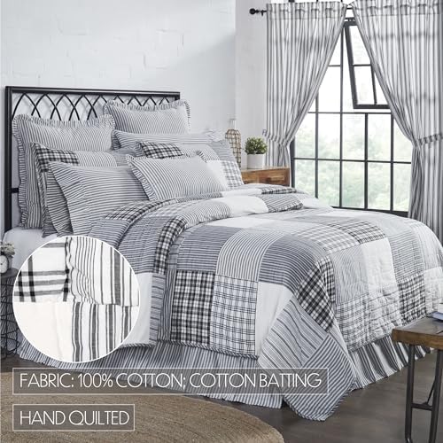 VHC Brands Sawyer Mill Black Quilt Set 3 Piece