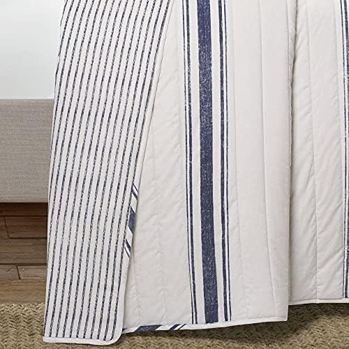 Lush Decor Farmhouse Stripe Reversible Quilt Set - KingCalifornia King