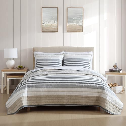 Nautica Queen Quilt Set in Dover Beige