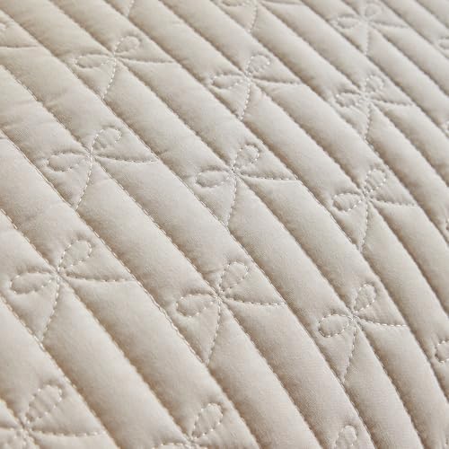 Ruffled Quilt Bedding Set California King 3PC Shabby Chic
