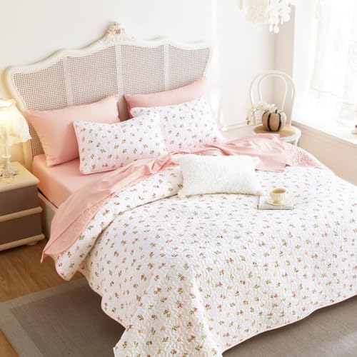 Wake In Cloud - Floral Quilt Set for Women