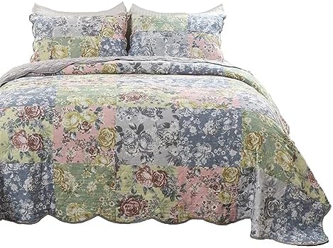 Benzara Eni 3 Piece California King Quilt Set