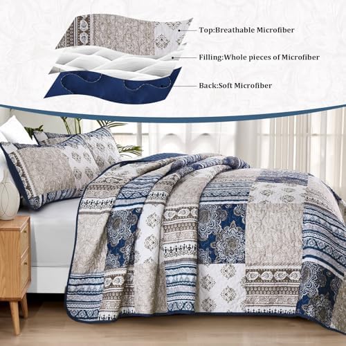 Dintszyayue Boho Quilt Set King Size 3 Piece