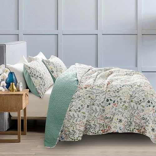 TISPLR Floral Quilt King Set 3 Pieces