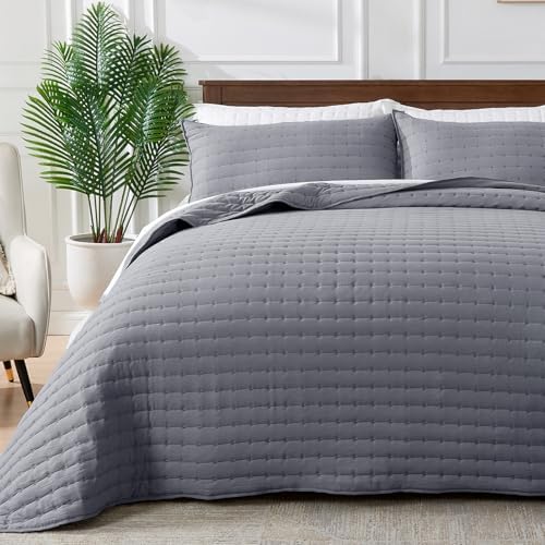 Suchbed Grey California King Quilt Set