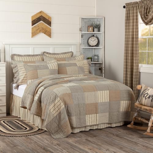 VHC Brands Sawyer Mill Charcoal 5 Piece Quilt Set