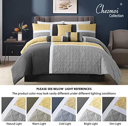 Chezmoi Collection Upland Comforter Set Queen