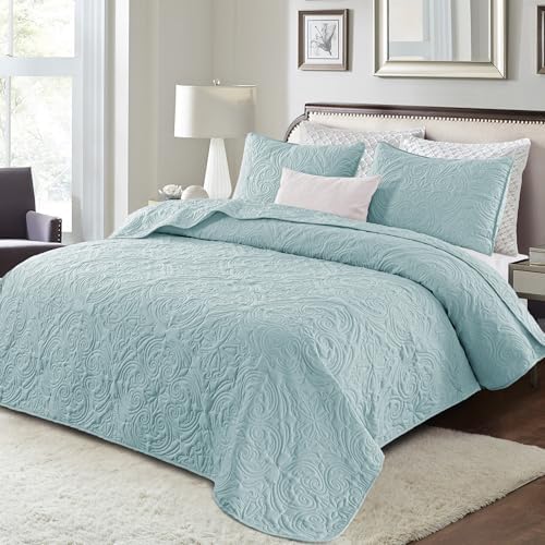 Exclusivo Mezcla Quilt Set Twin Size - Light Blue