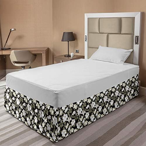 Lunarable Floral Bedskirt with Magnolia Print